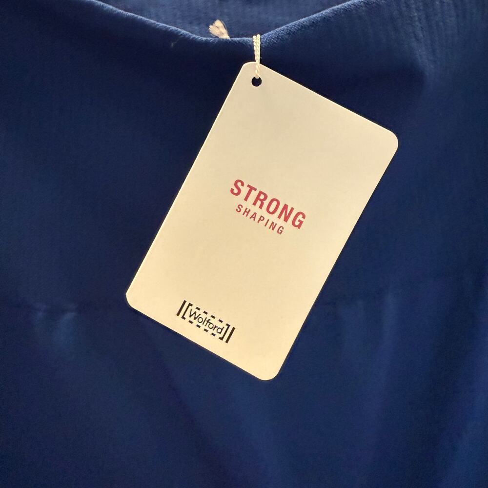 Wolford The Wonderful Leggings Sodalite Blue Cobalt Wide Band Compression Large - Picture 4 of 6